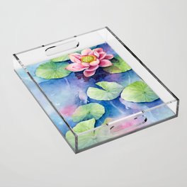Water Lilies Acrylic Tray