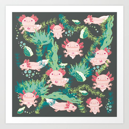 Baby Axolotl Art Print