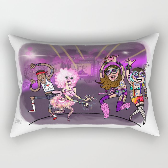 Electric Daisy Carnival Rectangular Pillow