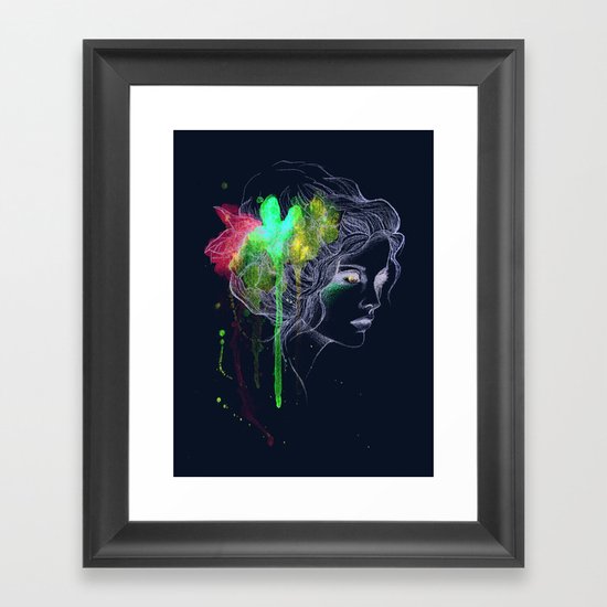 Water Flowers Framed Art Print