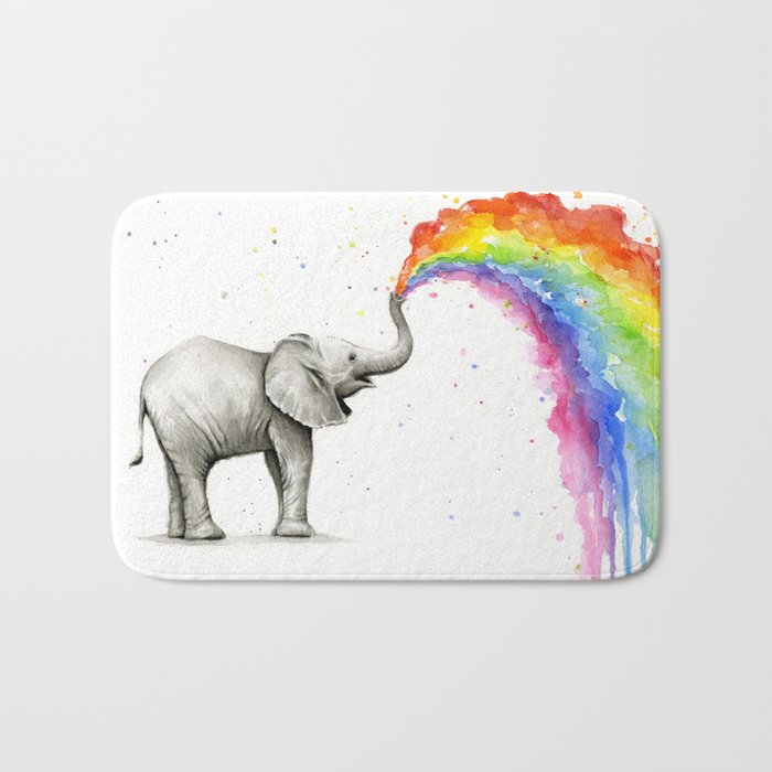 Rainbow Baby Elephant Bath Mat