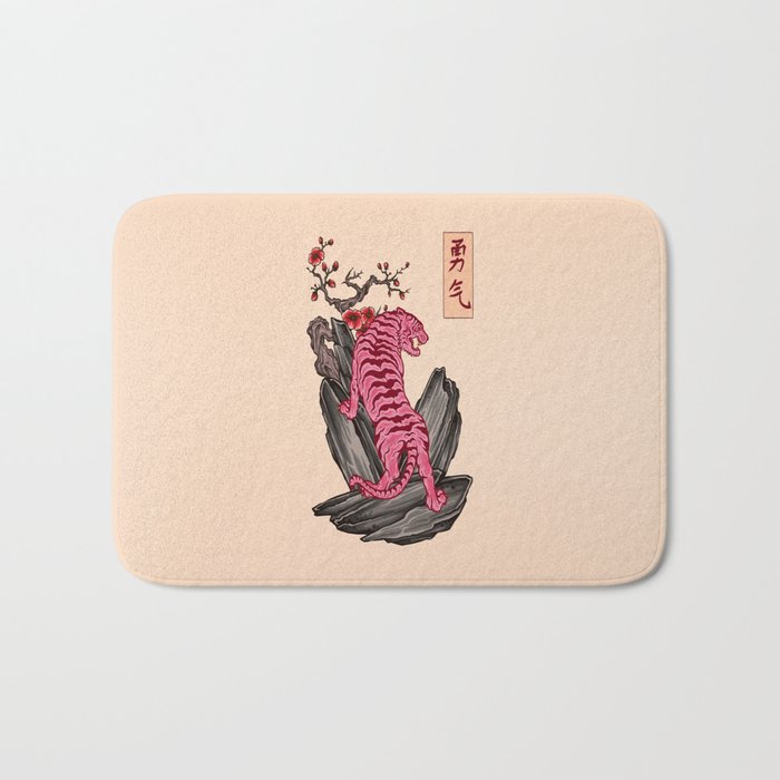 Japanese Courage Tiger Bath Mat