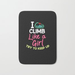 Rock Climbing Women Indoor Bouldering Girl Wall Bath Mat