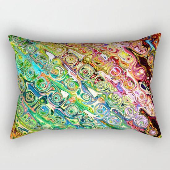 Colorful Glass Abstract Rectangular Pillow