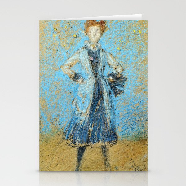 The Blue Girl 1874 By James Mcneill Whistler | Reproduction Stationery Cards