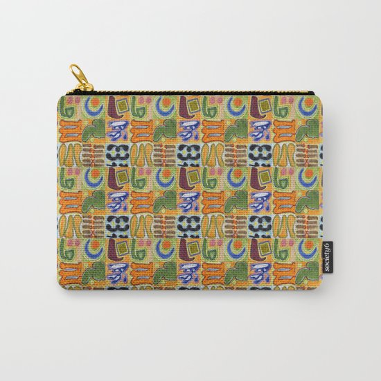 Narrative and Symbolic Signs Pattern Carry-All Pouch