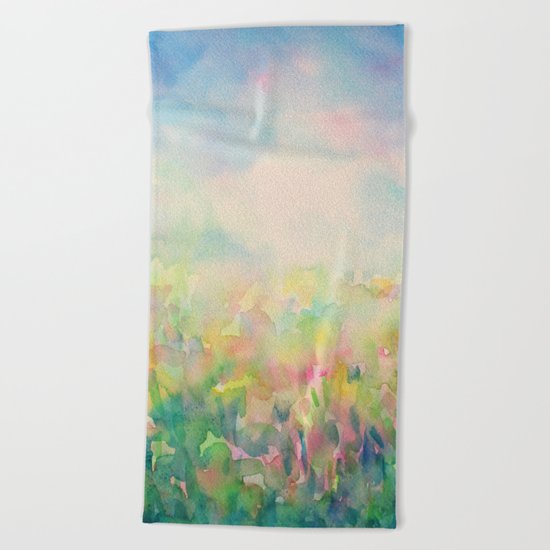 Blue Mystical Spring Beach Towel