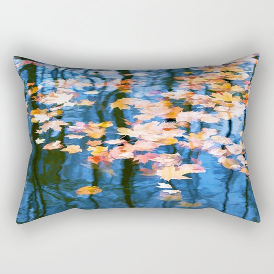 Fallen leaves in water Rectangular Pillow
