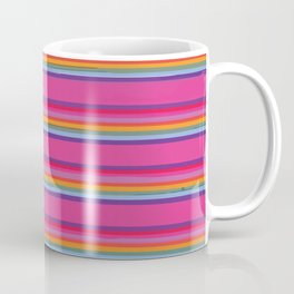 Rebozo minimalistic pink stripe mexican shawl Coffee Mug