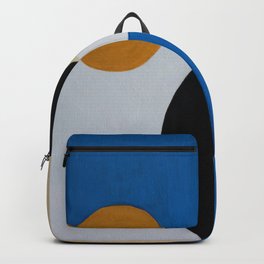Die Sonne grüßt Backpack | Acrylic, Blau, Modernekunst, Pattern, Formen, Abstrakt, Painting 