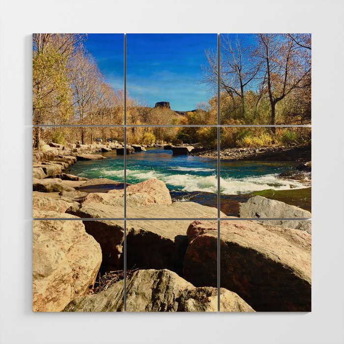 South table mountain over clear creek Wood Wall Art