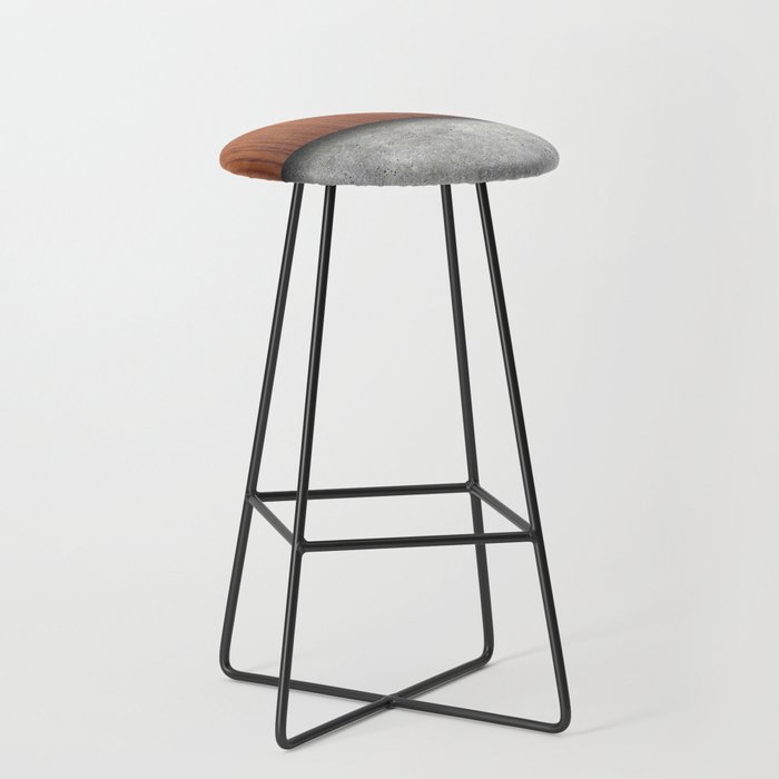 Wood over concrete Bar Stool