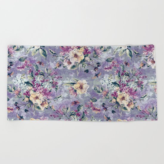 Floral Ocean IV Beach Towel