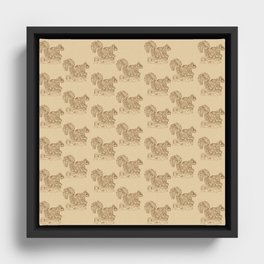 squirrel pattern Framed Canvas