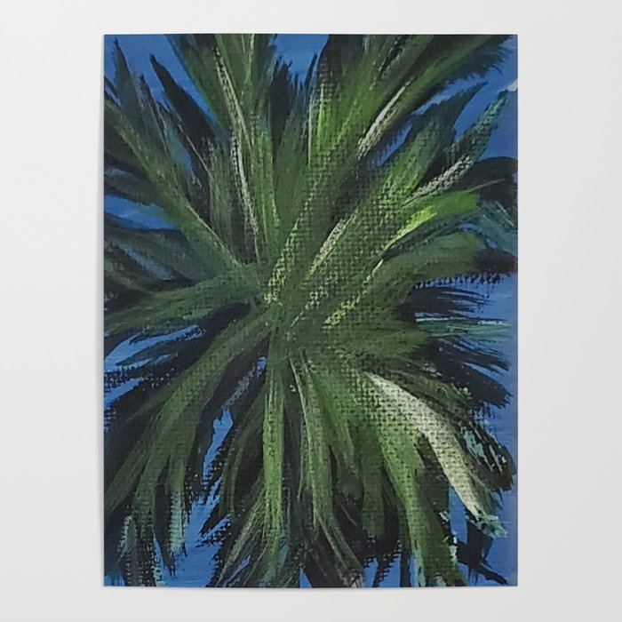 close-up palm fronds Poster