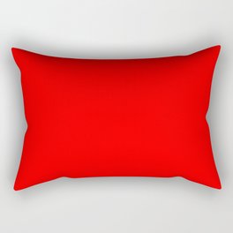 ff0000 Bright Red Rectangular Pillow