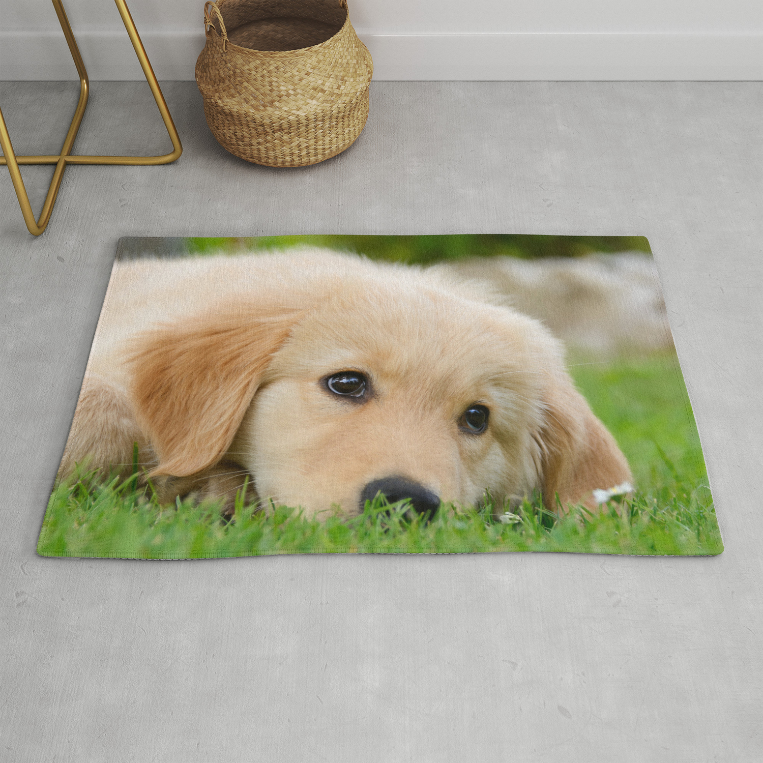 Golden Retriever Puppy Cute Dog Rug By Kathomenden Society6