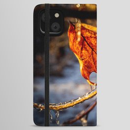 Frozen Leaf iPhone Wallet Case