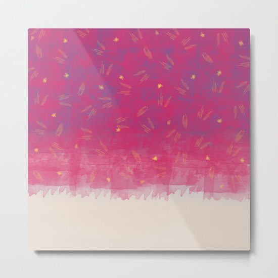 Abstract Beach Drapes Design Metal Print