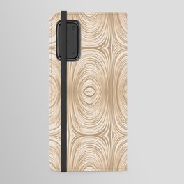 Glam Light Gold Metallic Swirl Texture Android Wallet Case