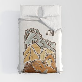Utah illustration Comforter
