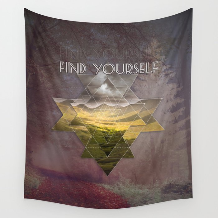 Find Yourself Wall Tapestry by Justyna Jaszke JBJart Society6