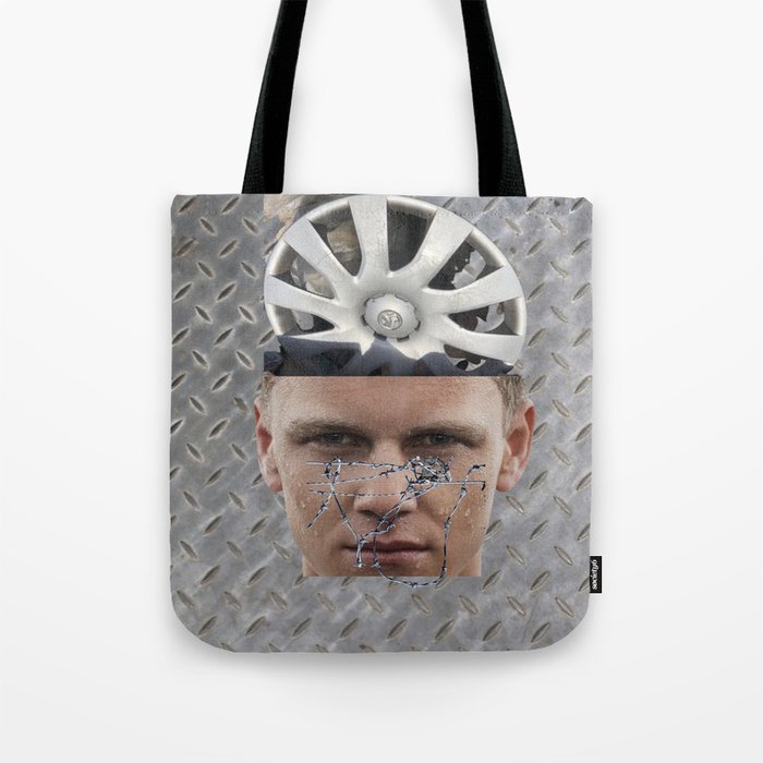 Barbed Wire Face Tote Bag