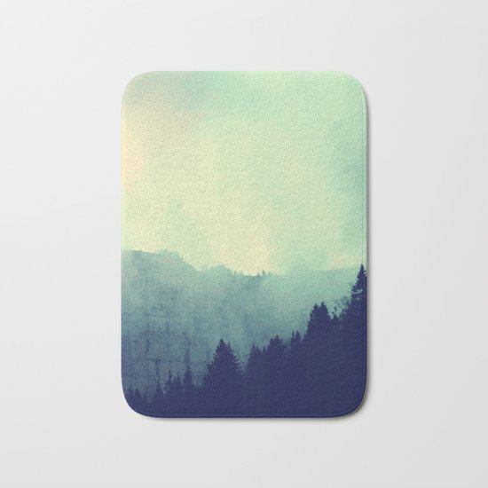 Nature blue landscape Bath Mat