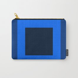 Navy Blue Square Design Carry-All Pouch