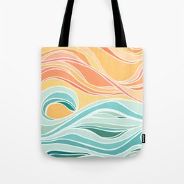Sea and Sky Abstract Landscape Tote Bag