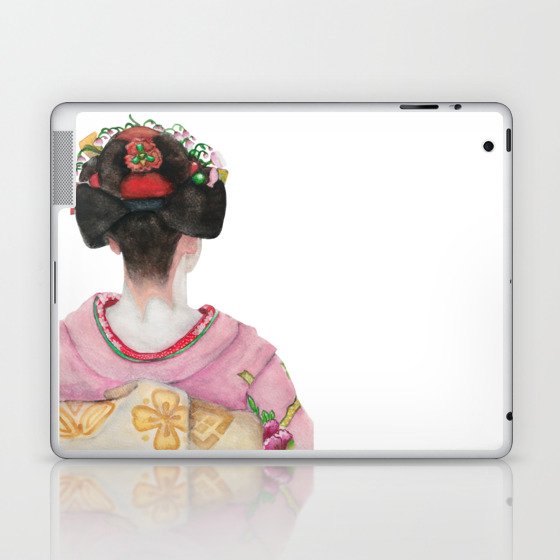 Watercolor - Looking into the future (Japanese)  Laptop & iPad Skin