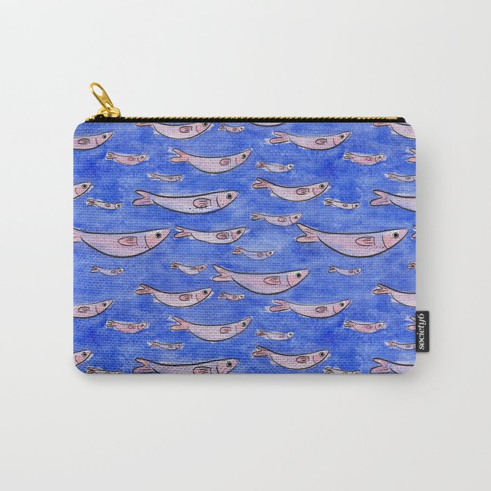 Blue fish Carry-All Pouch