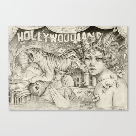 Hollywoodland Canvas Print
