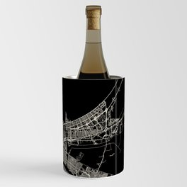 New Orleans City Map - Minimal Aesthetic Wine Chiller