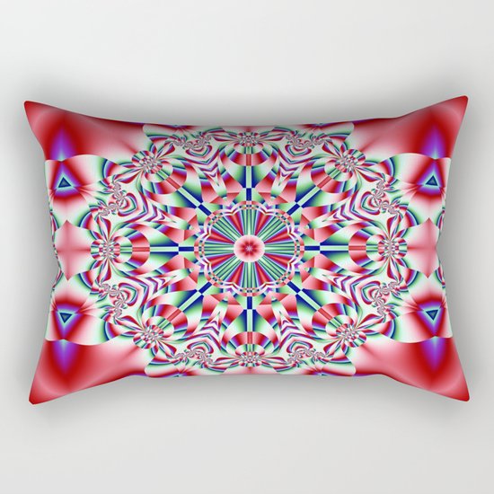 Decorative colourful patterns in a kaleidoscope design Rectangular Pillow
