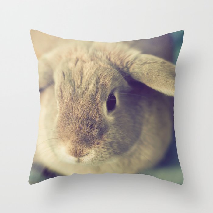 bunny throw pillow