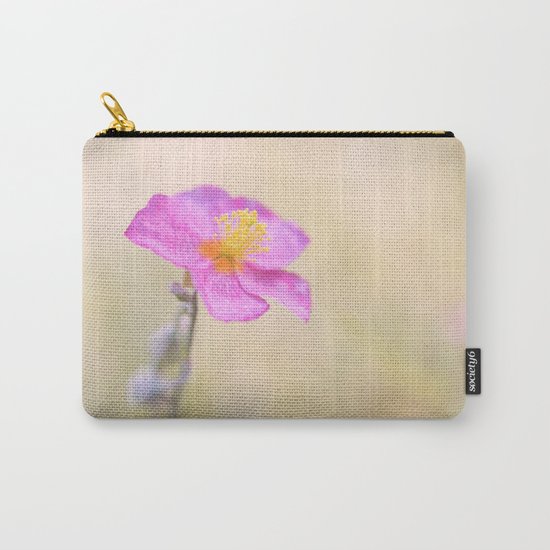 Lovely pink flower against backlit Carry-All Pouch