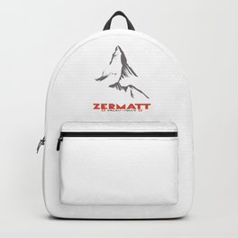Zermatt, Valais, Switzerland  Backpack | Suisse, Riffelsee, Alps, Graphicdesign, Schweiz, Vacation, Ski, Minimalistic, Switzerland, Zermatt 