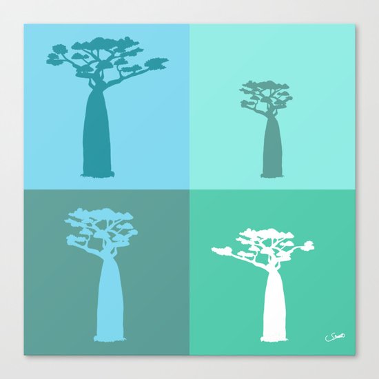 Baobab Azure Canvas Print