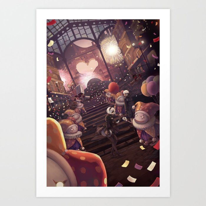 Amusement Park Art Print by dejinyucu | Society6