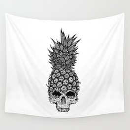 pineapple skull Wall Tapestry