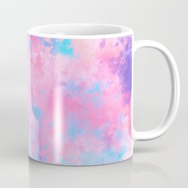 Artsy Girly Pink Blue Abstract Paint Splatter Art Coffee Mug