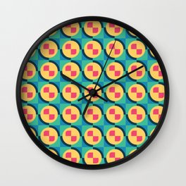 Retro Colorful Wheel Swirl Wall Clock