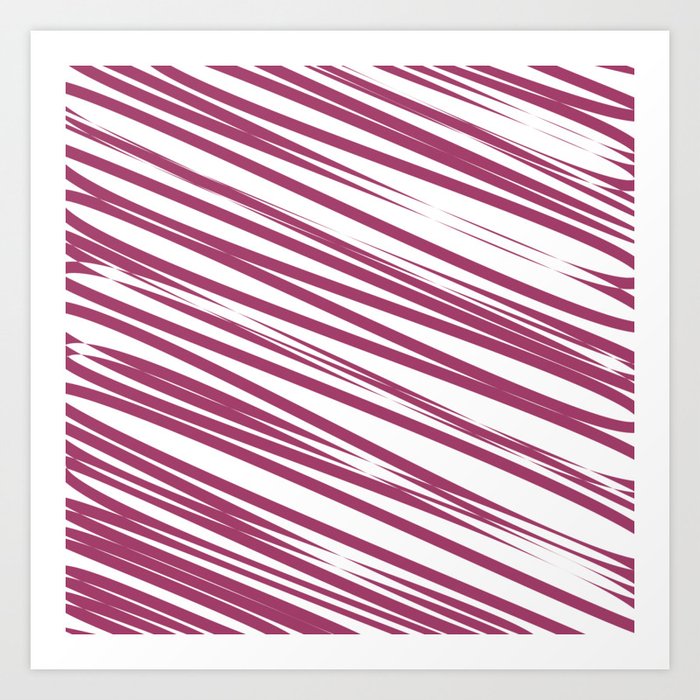 Pink stripes background Art Print