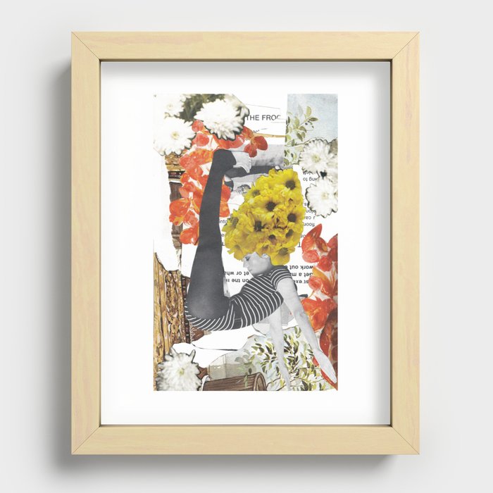 Fonda Flower Collage Recessed Framed Print