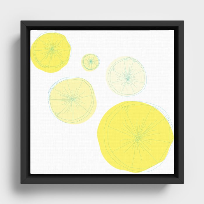Lemons on Parade Framed Canvas