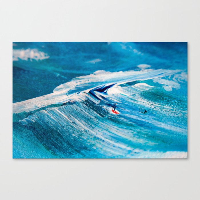 Big Wave Little Surfer Canvas Print