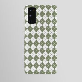 Trendy Sage Green Diamond Argyle Pattern Android Case