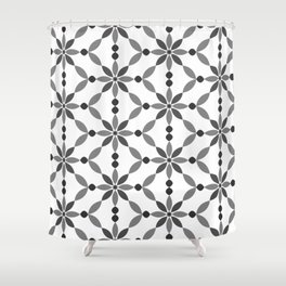 Grey Abstract Pattern 001 Shower Curtain