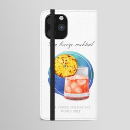 Sea breeze cocktail iPhone Wallet Case